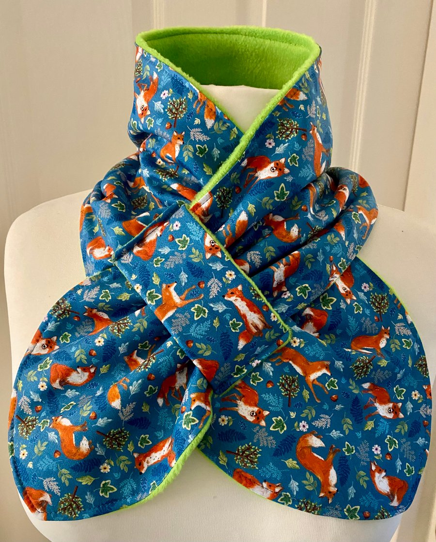 Neck warmer Scarf - neck gaiter - cowl - snood - Fleece Lined - Adult size 