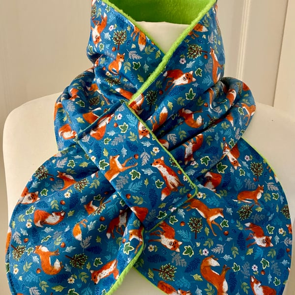 Neck warmer Scarf - neck gaiter - cowl - snood - Fleece Lined - Adult size 