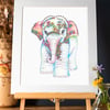 Baby Elephant Art Print 