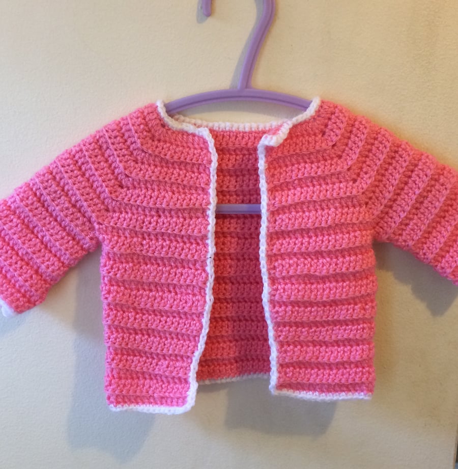 Lovely Pink Baby Cardigan    New Baby