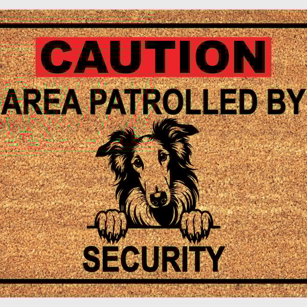Borzoi Security Door Mat - Borzoi Dog Doormat - 3 Sizes