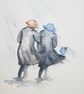 Friends with the wind in the back. Original painting - Image 5