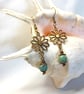 Bronze Flower Earrings
