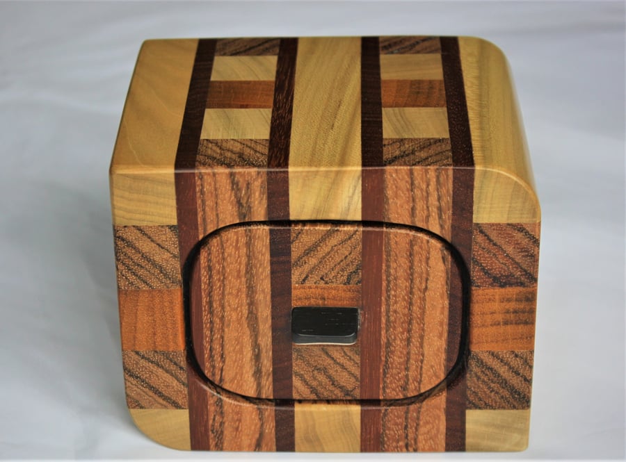Exotic wood strip bandsaw trinket box