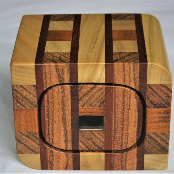 Exotic wood strip bandsaw trinket box