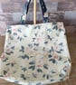 Floral reversible tote bag