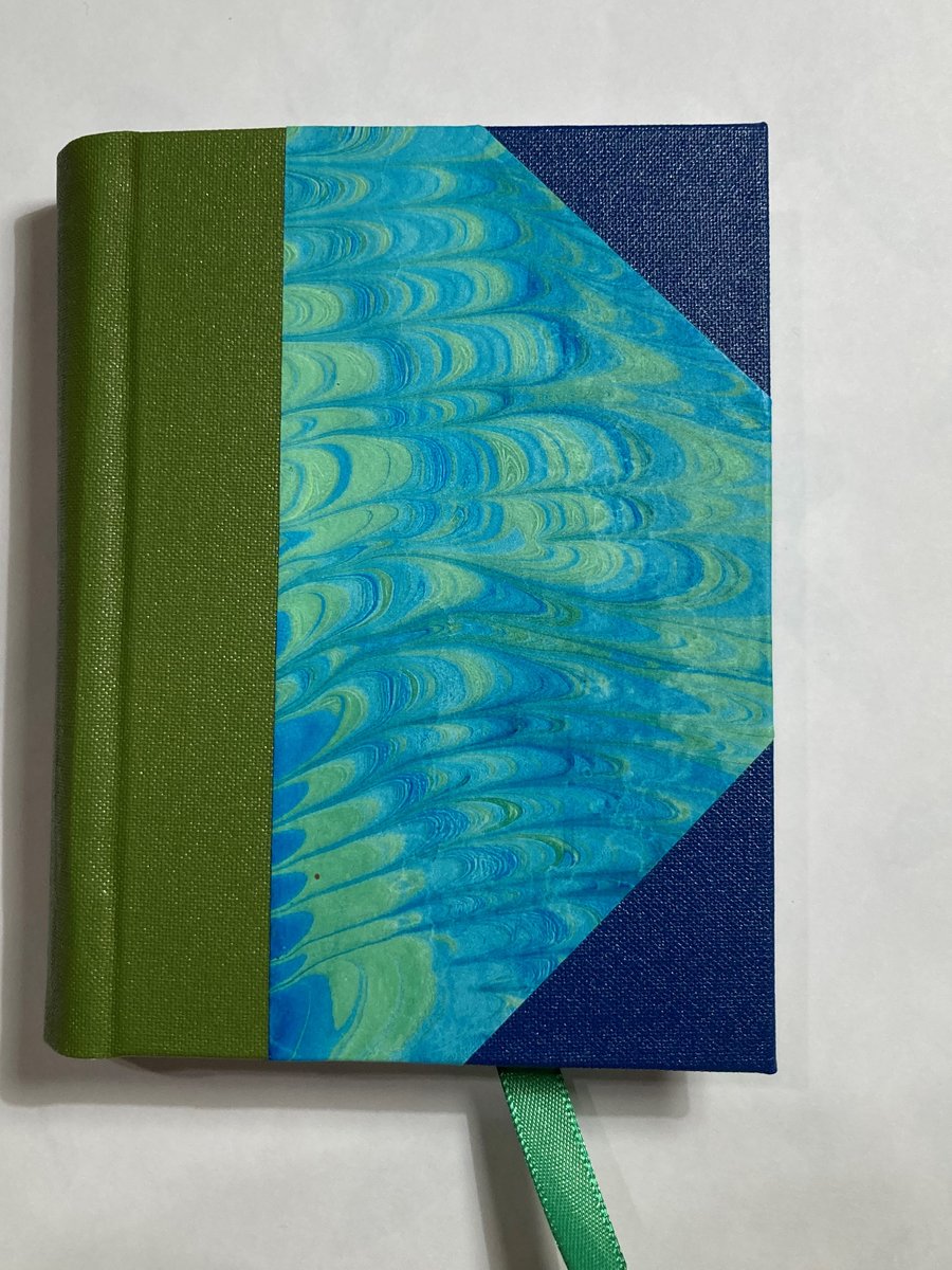 Chunky notebook with turquoise marbled cover