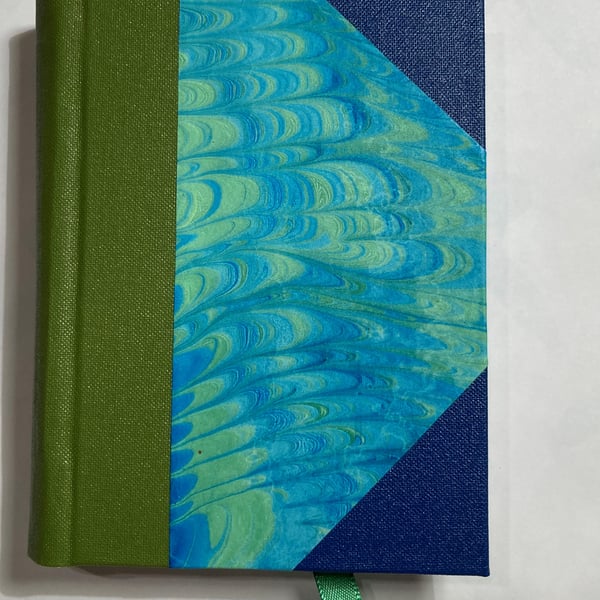 Chunky notebook with turquoise marbled cover