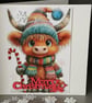 Highland Cow Christmas Card  - Image 5
