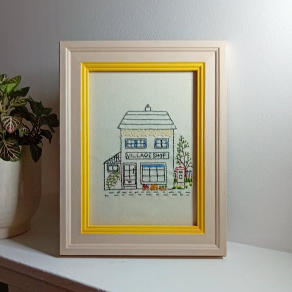 Hand Embroidered Framed Picture