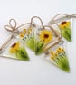 Sunflower fused glass bunting, garden art, gift for home.  - Image 1
