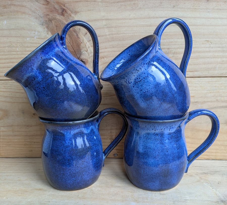 Wavy blue mugs