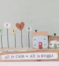 Little Wooden Houses with Festive Garden 'All is Calm All is Bright' - Image 2