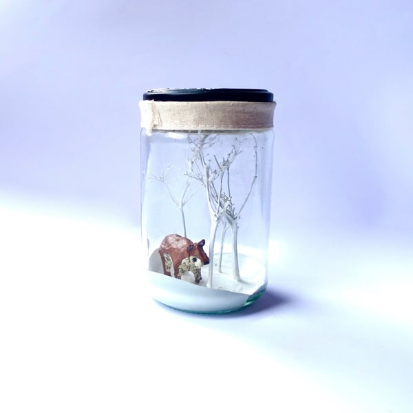 Tiny Bear Forest Jar - MADE TO ORDER