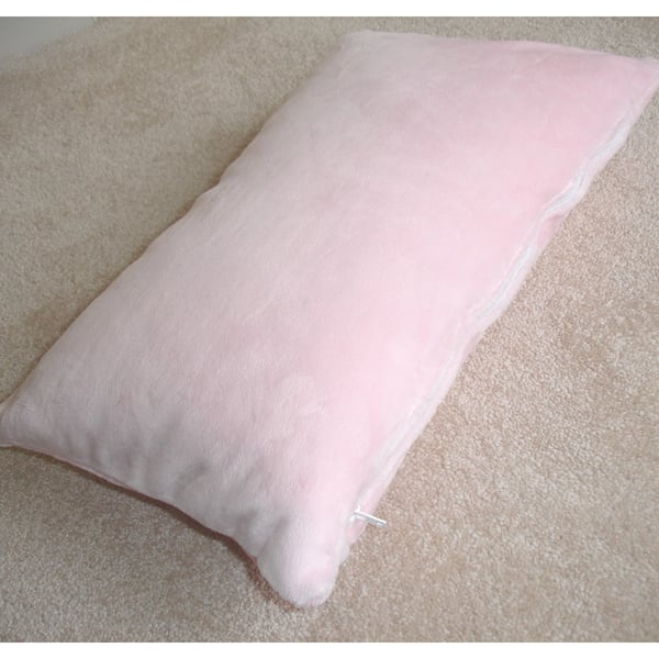 Tempur Travel Pillow Cover 16x10 Soft Cuddlesoft Minky Pink SMALL