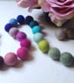 Felt Ball Garland, Rainbow Colours, Eclectic Bohemian Interiors - Image 4