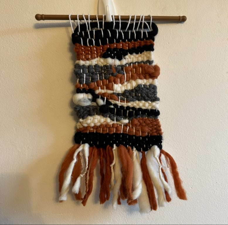 Winter Walk Hand Spun Woven Wall Hanging