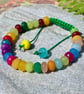 Rainbow Gemstone Slider Bracelet - Image 1