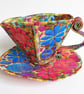 Teacup and Saucer Textile Art Sculpture Free Machine Embroidery  - Image 2