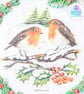 Robin mixed media hanging decoration. Robin ornament. Robin decoration. - Image 7