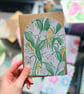Snowdrop Birthday Card, Eco Friendly Spring Birthday  - Image 2