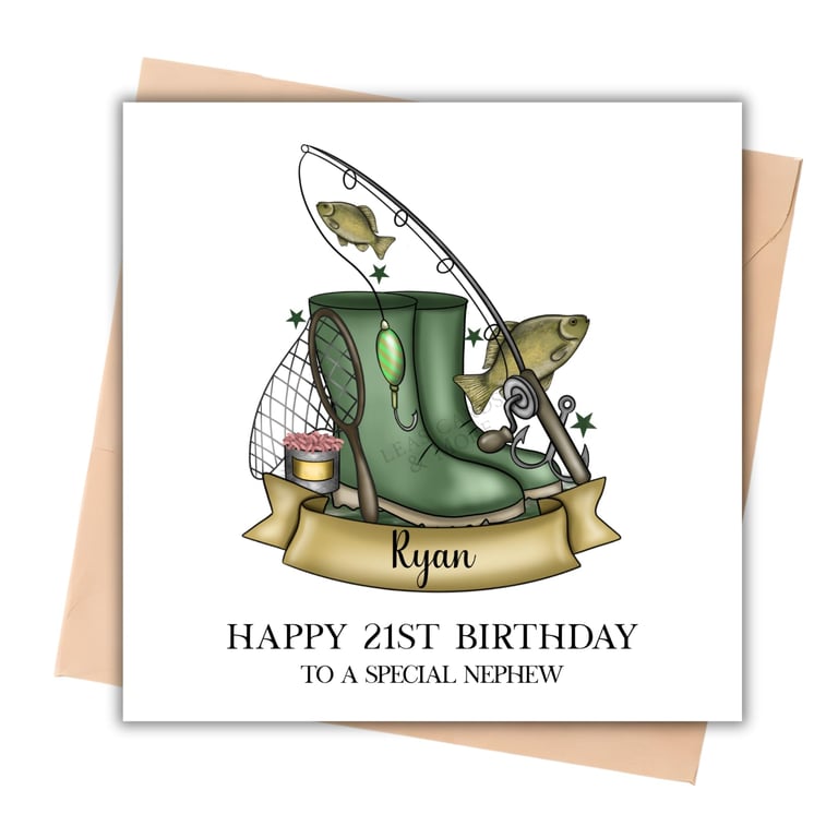 Fishing Boots Happy Birthday Card