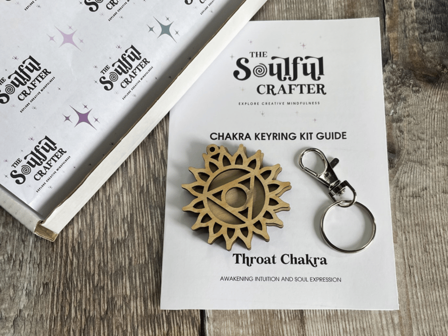 Throat Chakra Creative Mindfulness Keyring Craft Kit
