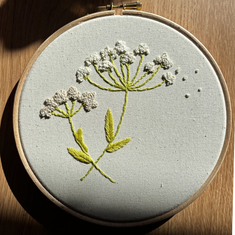 From the Outside In Floral Embroidery