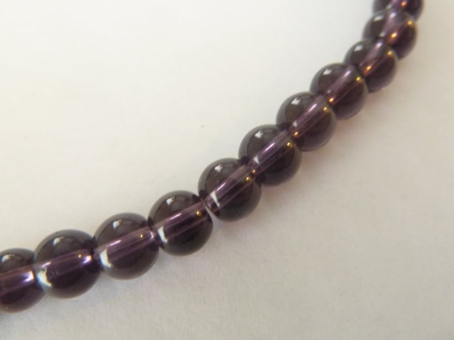 purple 6mm glass beads