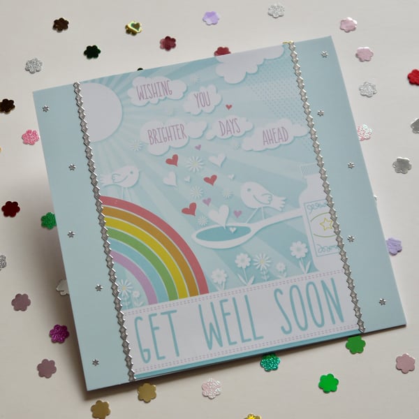 Get Well Soon Card for Family and Friends, Best Wishes Card for Him or Her