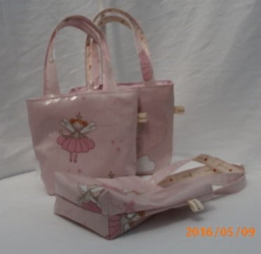 Little Girls PVC Pink Fairy Ballerina Tote Bag 