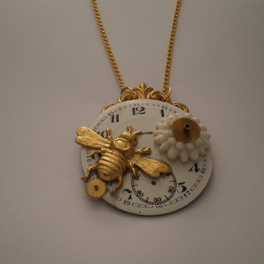 Steampunk Garden Time Necklace
