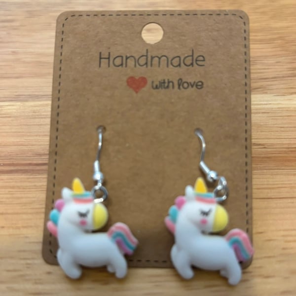 Sterling Silver Earrings - Unicorns - Brand New & Sealed!! 