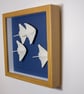 Porcelain Swimming Fish - Four Rays - Box Framed Picture - Image 3