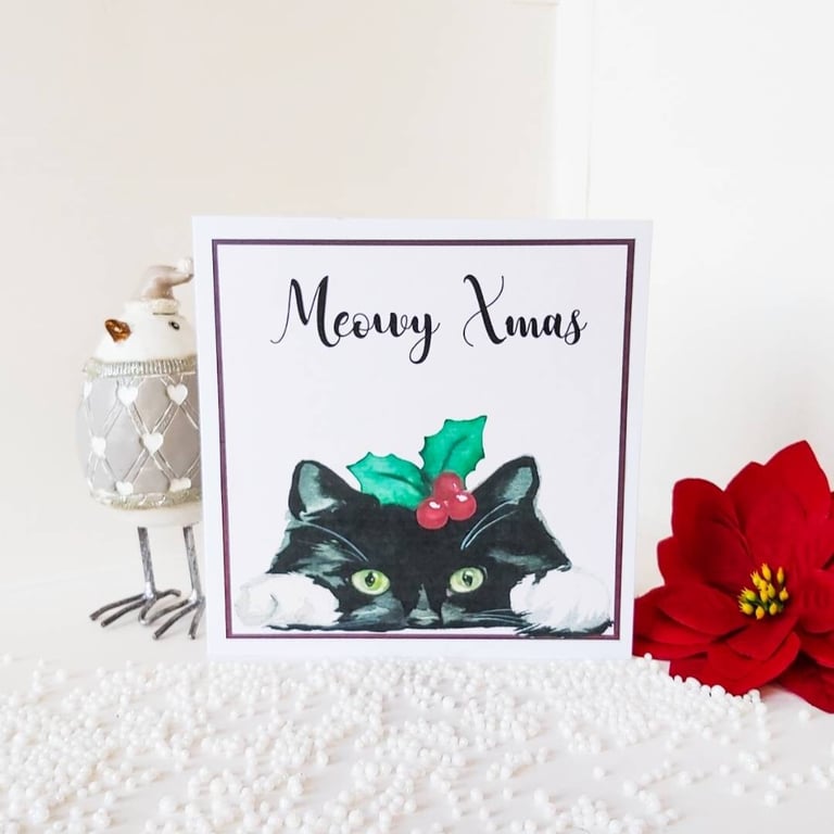 Cat Christmas card