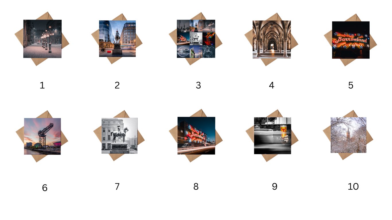 Glasgow Greeting cards set