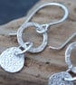 Silver Flower Hoop Drop Earrings, Handmade Silver Jewellery - Image 9