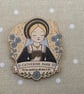 Catherine Parr Wooden Pin Badge - Tudor Queen Brooch - Henry VIII Wife Gift  - Image 5