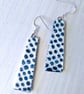 Porcelain drop earrings with sterling silver hooks - Image 2