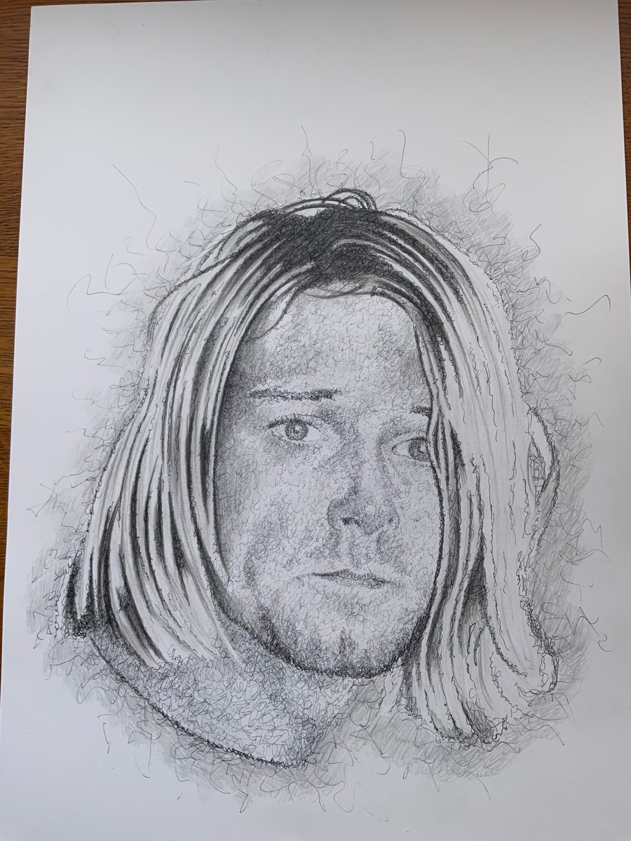 A portrait of Kurt Cobain
