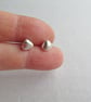 Tiny Solid Silver Pebble Studs - Image 2