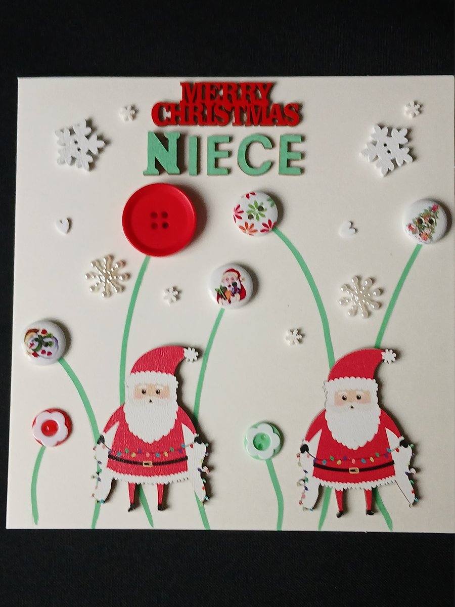 Handmade, niece christmas card 