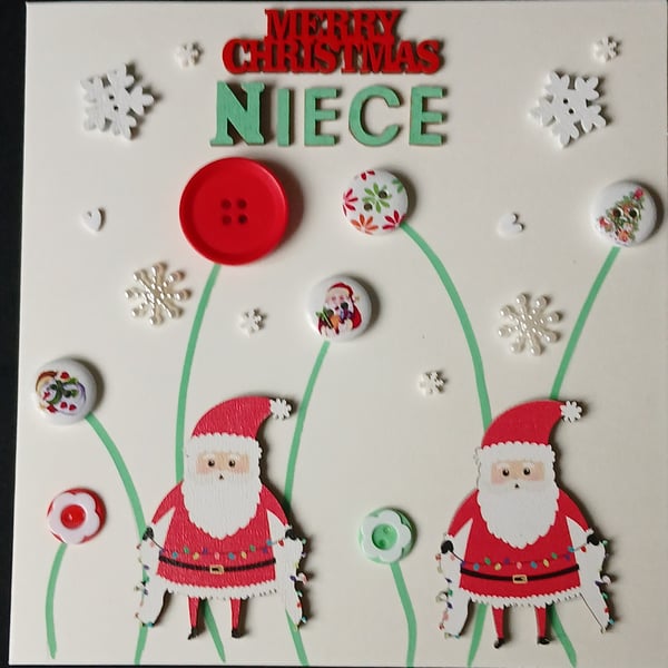 Handmade, niece christmas card 