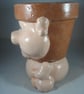 Novelty Ceramic Animal Pig Garden Home Flower Herb Plant Pot Planter Container. - Image 2