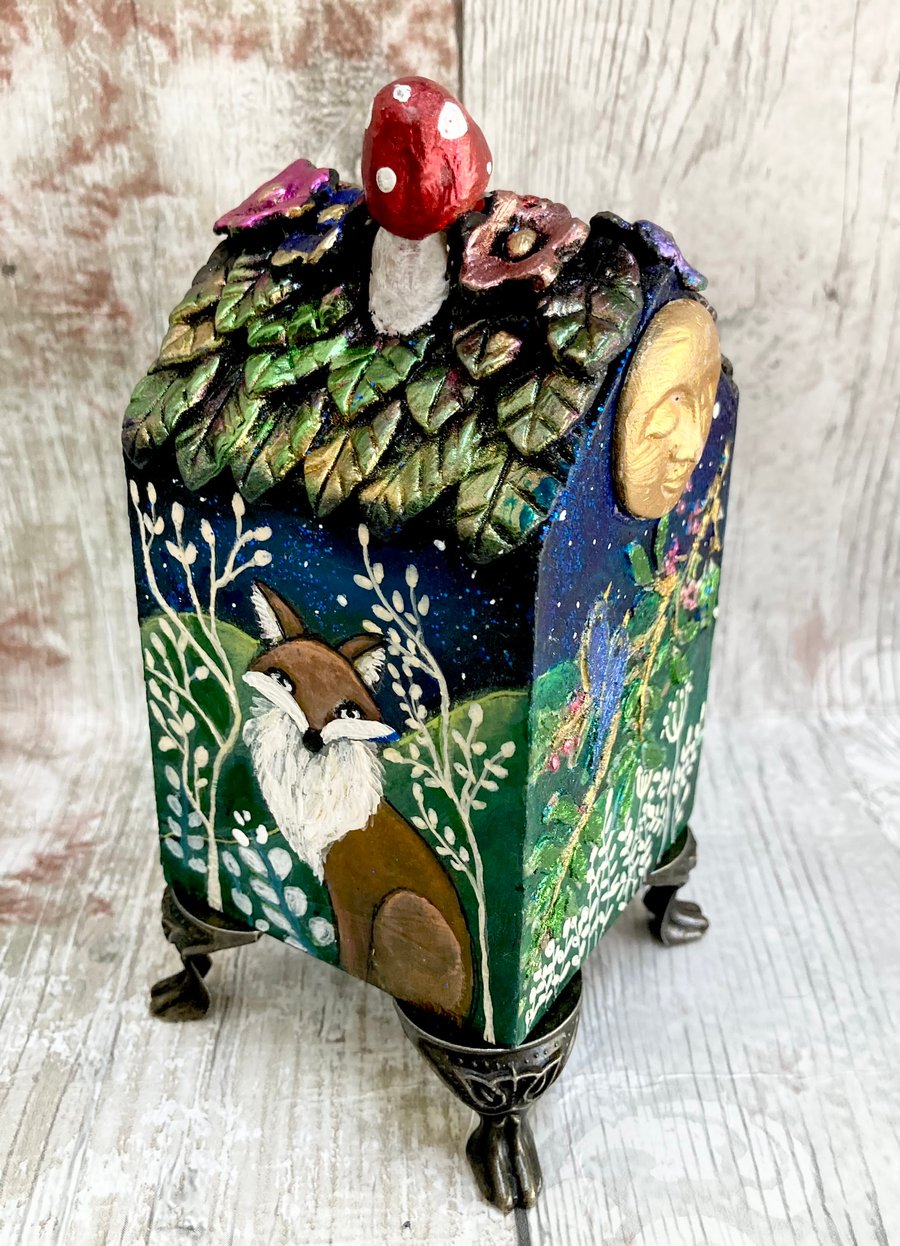 Magical Fairytale House Trinket Box Keepsake Box Hand Painted & Crafted