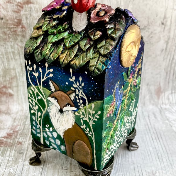 Magical Fairytale House Trinket Box Keepsake Box Hand Painted & Crafted