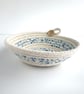 Trinket Bowl made from Coiled Rope and Floral Fabric - Image 8