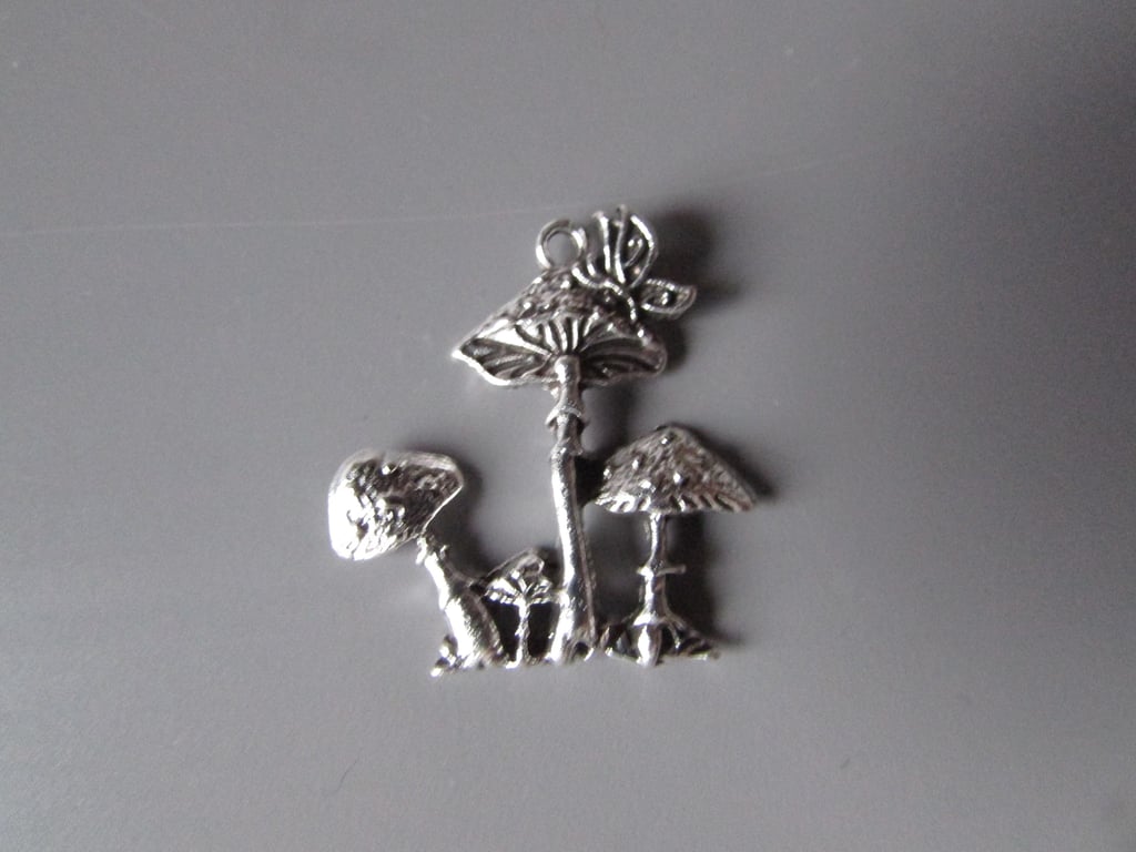 Toadstool Mushroom Fungi Tibetan silver Jewellery Charm