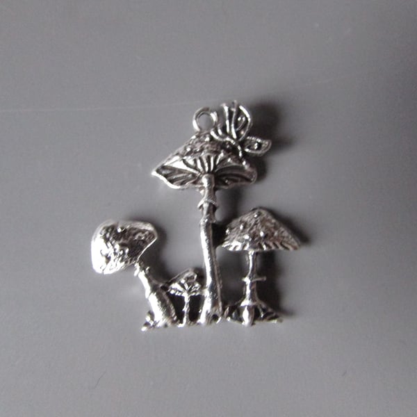 Toadstool Mushroom Fungi Tibetan silver Jewellery Charm