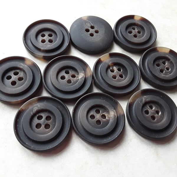23mm 36L polyester Tortoise Shell Buttons DESIGNER